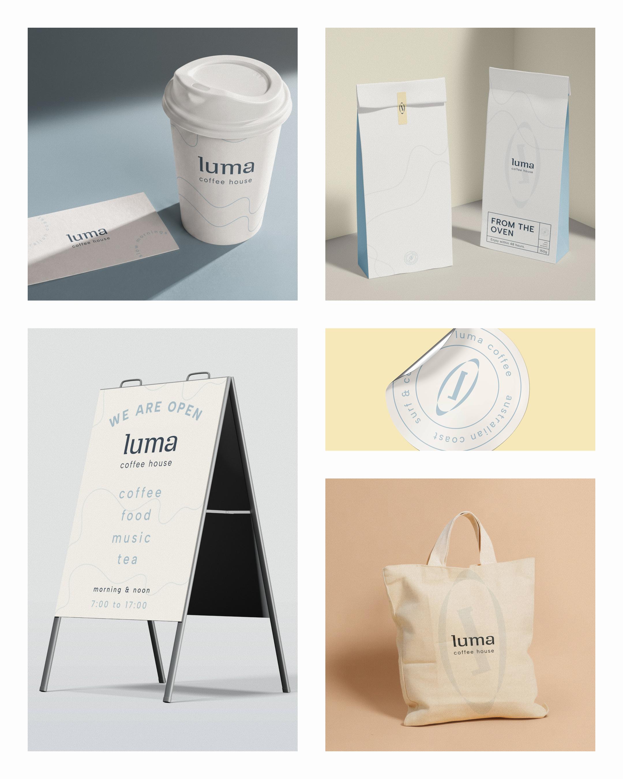 image showing branding application of luma coffee